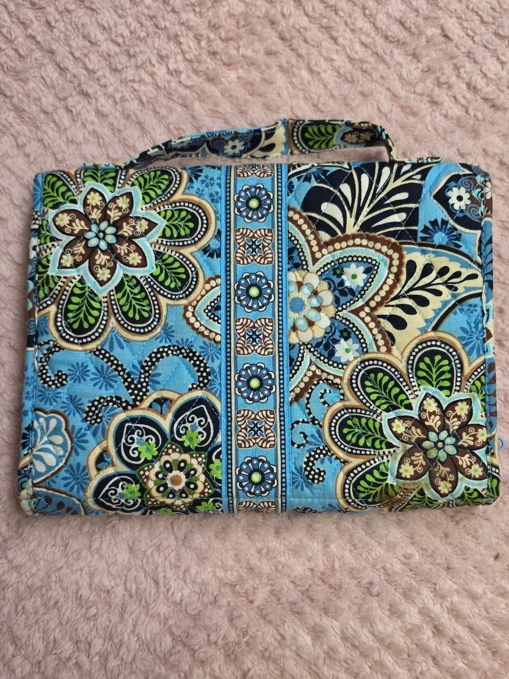 Vera Bradley Bali Blue Retired Cosmetic Organizer